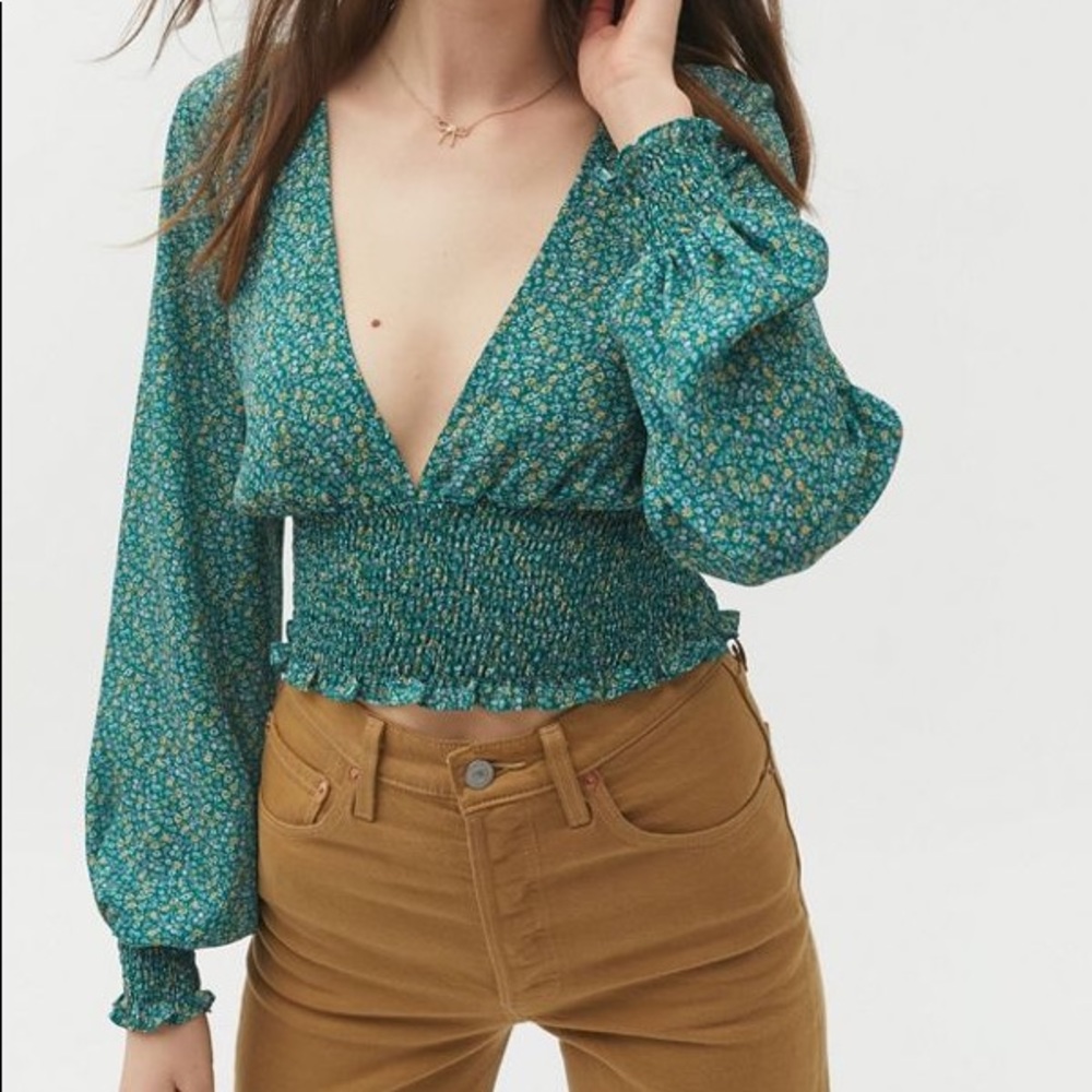 Urban Outfitters Ruth V-Neck Blouse